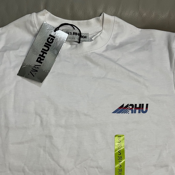 NWT - Zara x Rhude Rhude Logo Oversized Short Sleeve T Shirt - Men S / Women M - Picture 3 of 7